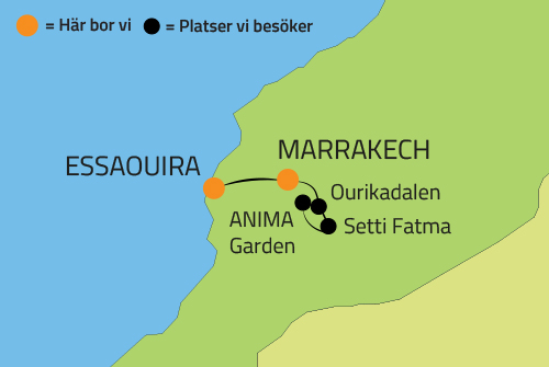 Geografisk karta ver Marocko
